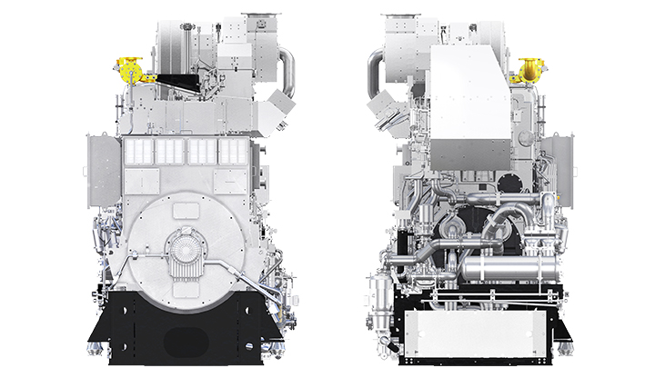 MAN 35/44DF CD engine views