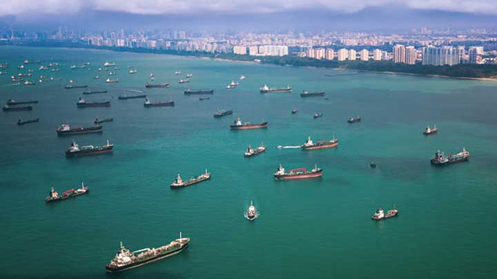 Singapore harbor