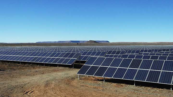 Solar farm in the Karoo of South Africa