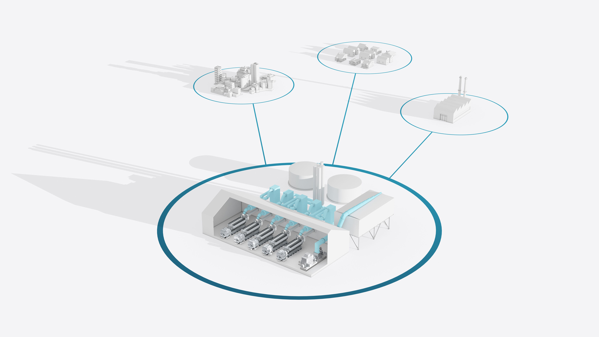 engine combined cycle 3D model 