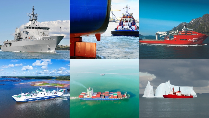 collage of six different vessel types