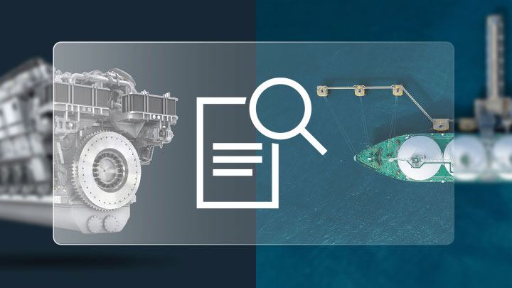 engine arial view LNG tanker