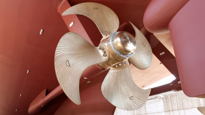 propeller of large ship