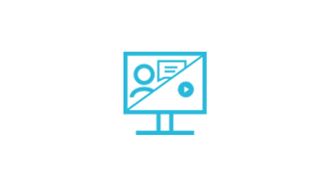 blended learning monitor icon