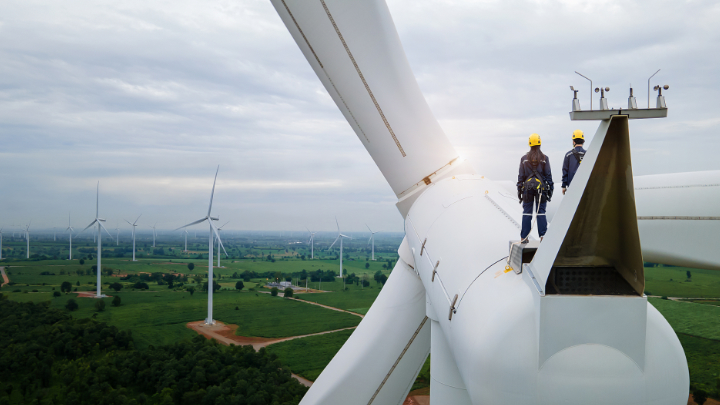 wind worker onsite